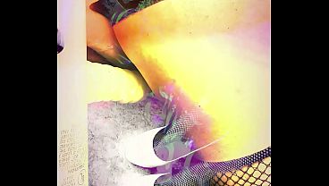 sissy slut shemale KANDI DOES DOUBLE DILDO ANAL GAPE ASS PLAY