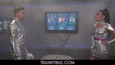 Beautiful Tranny Alien Gets a Big Cock in Her Ass