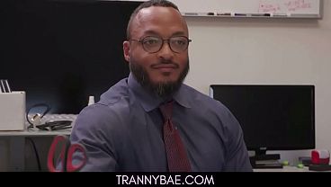 Blonde Trans Boss Barebacked By BBC After Giving Blowjob