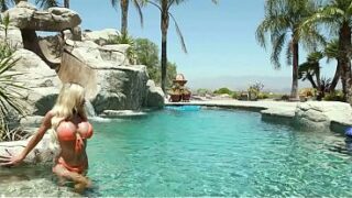 Busty shemale Brittney Kade gets analed by her boyfriend outdoor